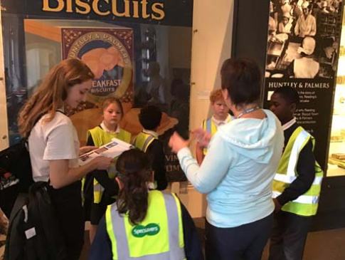 Katinka with pupils from CTK at Reading Museum.